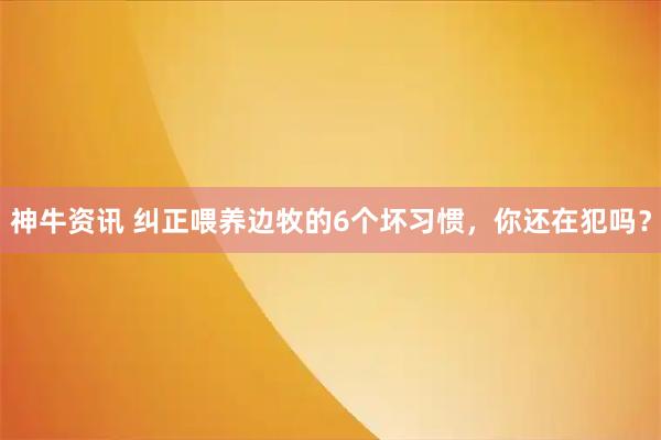 神牛资讯 纠正喂养边牧的6个坏习惯，你还在犯吗？
