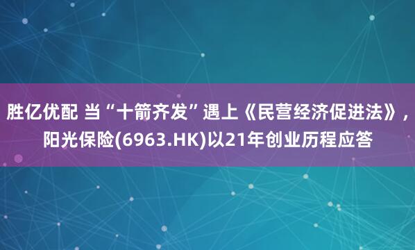 胜亿优配 当“十箭齐发”遇上《民营经济促进法》，阳光保险(6963.HK)以21年创业历程应答