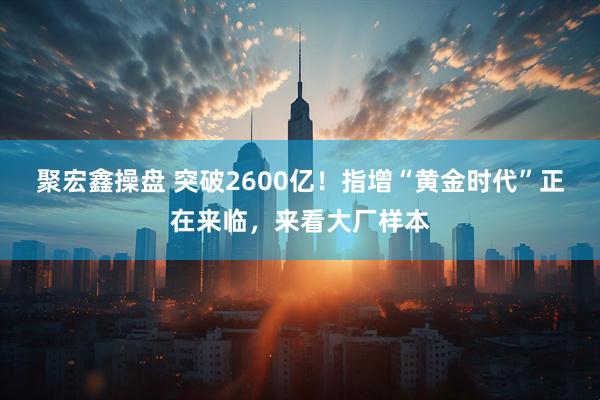 聚宏鑫操盘 突破2600亿！指增“黄金时代”正在来临，来看大厂样本
